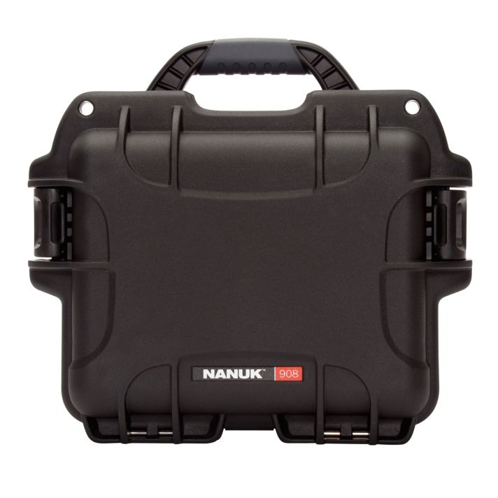 Nanuk 9081001 908Waterproof Black Resin w/ Foam Padding&Airline Approved