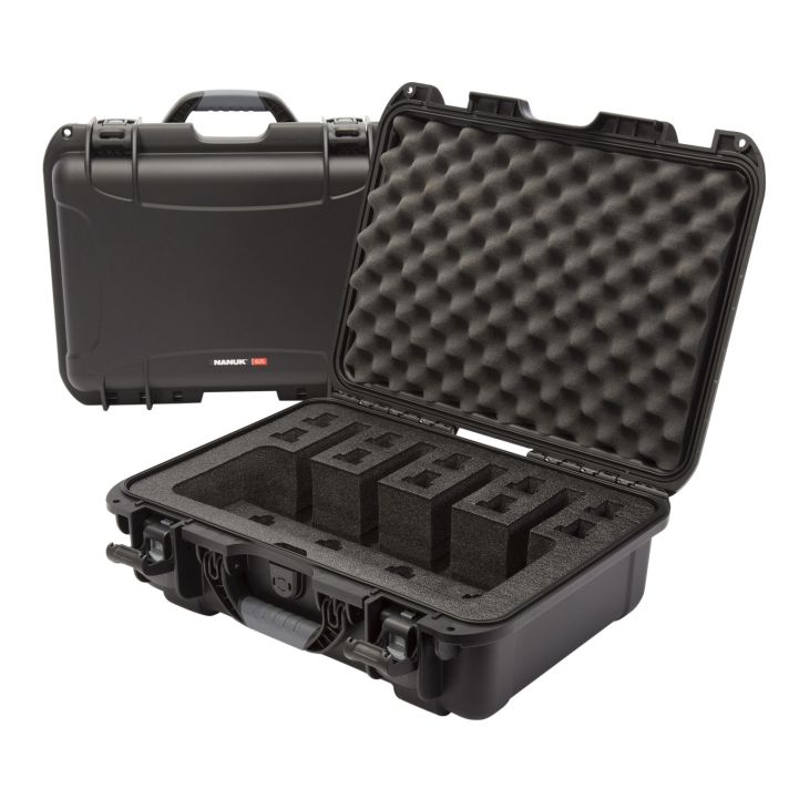 Nanuk 9254UP1 925 4 UP Pistol Case Waterproof Black Resin w/ Closed-Cell Foam Padding 17" L x 11.80" W x 6.40" H Interior Dimensions
