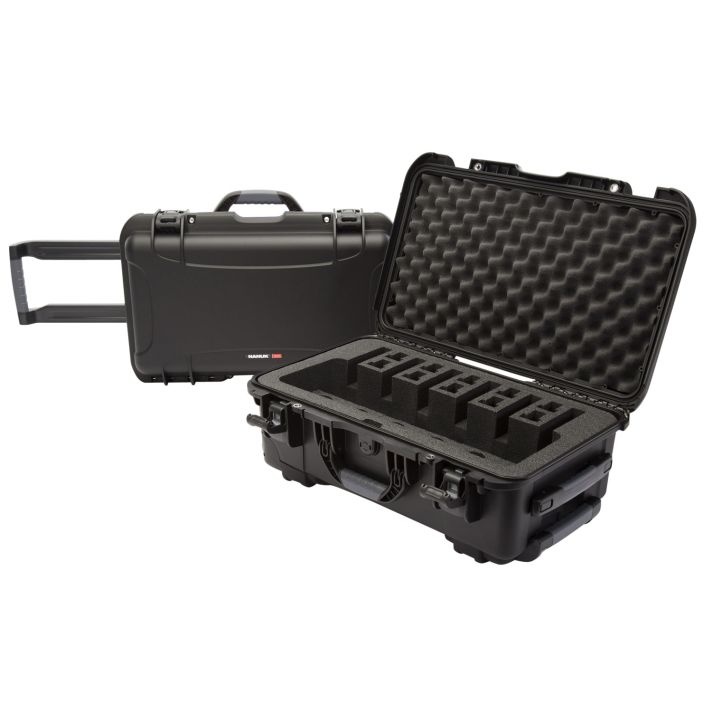 Nanuk 9356UP1 935 6 Up Pistol Case Black Polymer w/ Closed-Cell Foam Padding 22" L x 14" W x 9" H Interior Dimensions