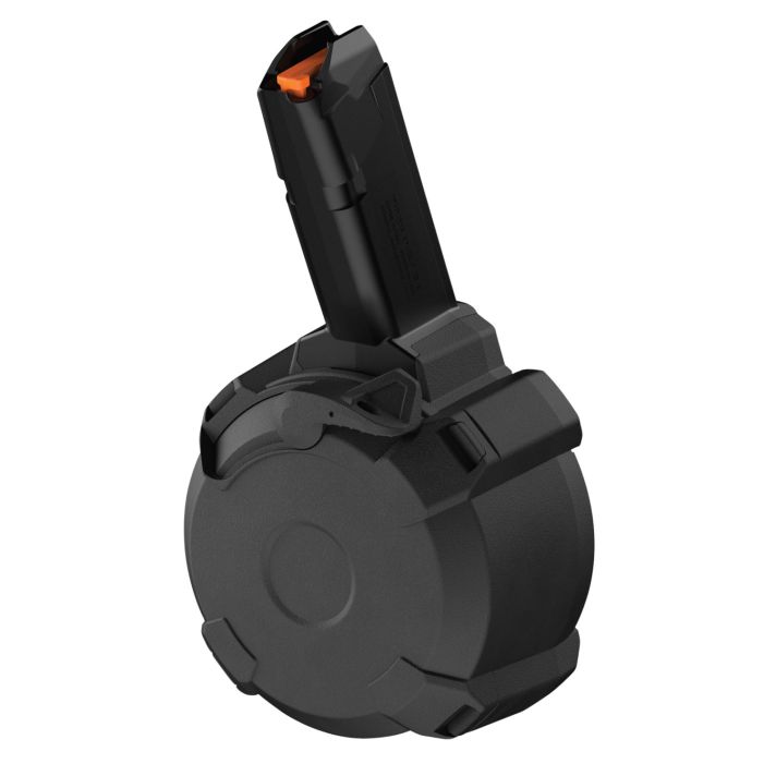 Magpul MAG1137-BLK PMAG D-50 GL9-PCC 50rd Drum 9mm Luger Black Polymer Glock Style Fits Post PCC (NOT B&T GHM9 & KelTec Sub 2000)