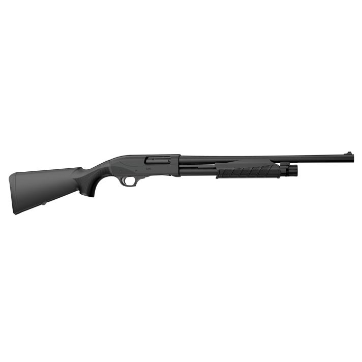 Retay USA GPSTAC18 GPS Tactical Inertia Plus 12 Gauge with 18.50" Deep Bore Drilled Barrel, 3" Chamber, 5+1 Capacity, Matte Black Metal Finish & Black Synthetic Stock Right Hand (Full Size)