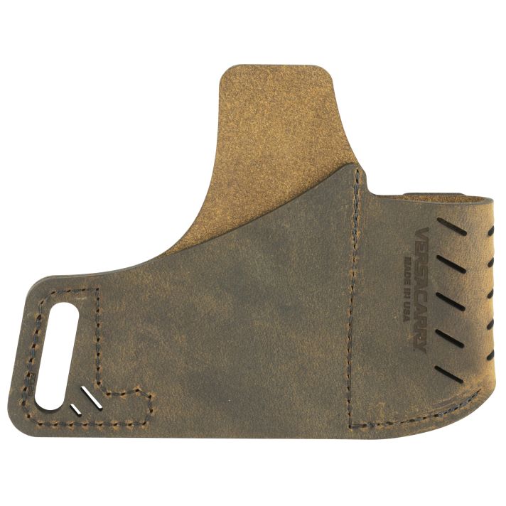 Versacarry 62103 CommanderOWB Size 3 Distressed Brown Leather Belt Slide Fits Sig P290 Right Hand