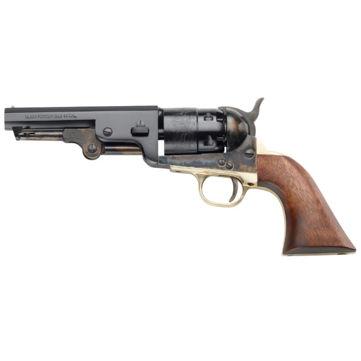 Pietta PF51CH44512 1851 Navy Yank Sheriff 44 Cal 6 Shot 4.88" Blued Octagonal Steel Barrel & Cylinder, Color Case Hardened Frame, Walnut Grip