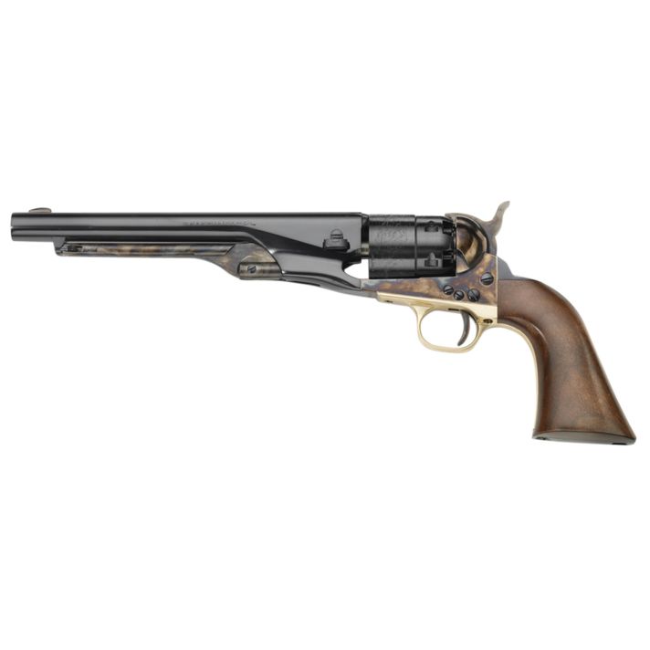 Pietta PF60CH448 1860 Army 44 Cal 6rd 8" Blued Steel Barrel & Cylinder, Color Case Hardened Frame, Walnut Grip