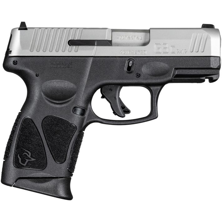 Taurus 1G3C939 G3CCompact Frame 9mm Luger 12+1 3.26" Matte Stainless Steel Barrel, Matte Serrated Stainless Steel Slide, Black Polymer Frame w/Picatinny Rail, Black Polymer Grip, Right Hand
