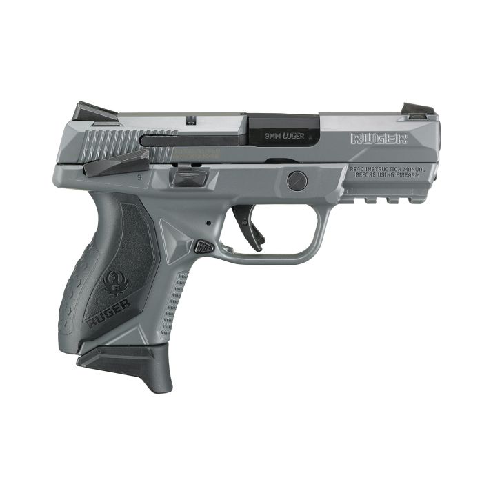 Ruger 8683 American Pistol Compact 9mm Luger 3.55" 17+1 Gray Cerakote Gray Cerakote Stainless Steel Slide Black Wraparound Ergonomic Grip