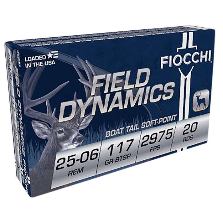 Fiocchi 2506B Field Dynamics25-06Rem 117gr Pointed Soft Point 20 Per Box/10 Case