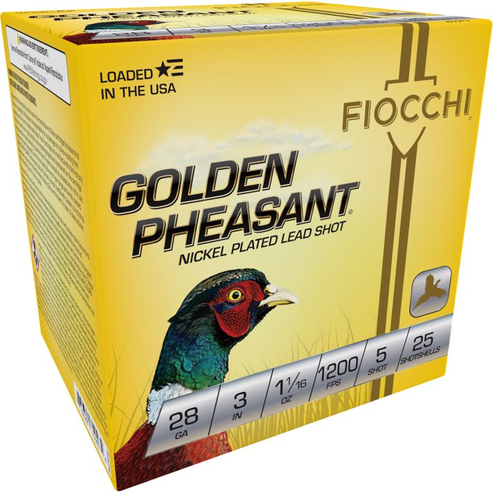 Fiocchi 283GP5 Golden Pheasant Extrema 28Gauge 3" 1 1/16oz 5Shot 25 Per Box/10 Case