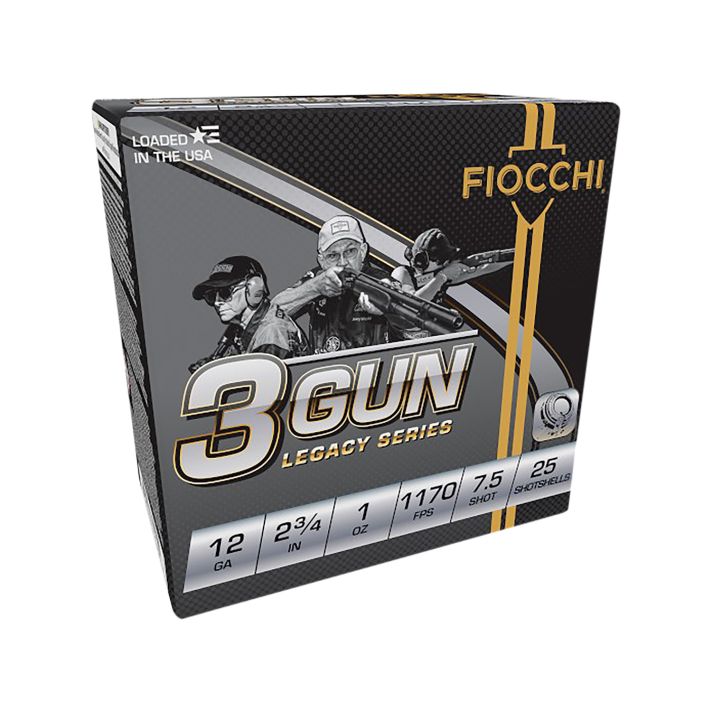 Fiocchi 12DL3G75 3-Gun Match Legacy Series 12Gauge 2.75" 1oz 7.5Shot 25 Per Box/10 Case