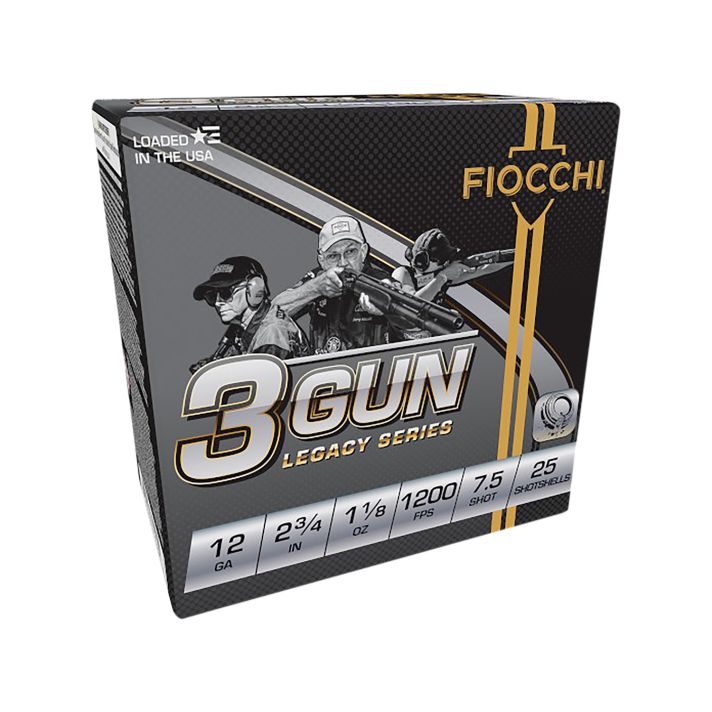 Fiocchi 12DH3G75 3-Gun Match Legacy Series 12Gauge 2.75" 1 1/8oz 7.5Shot 25 Per Box/10 Case