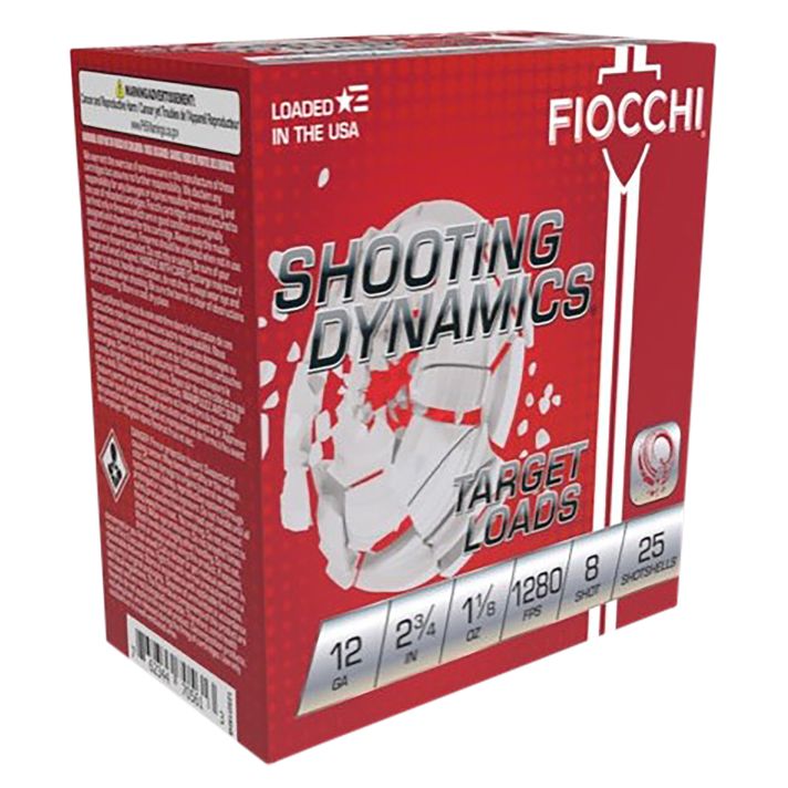 Fiocchi 12SDHV8 Shooting Dynamics Target 12Gauge 2.75" 1 1/8oz 8Shot 25 Per Box/10 Case