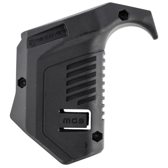 Recover Tactical MG9 Angled Mag PouchBlack Polymer, Picatinny Rail Mount, Compatible w/ Glock