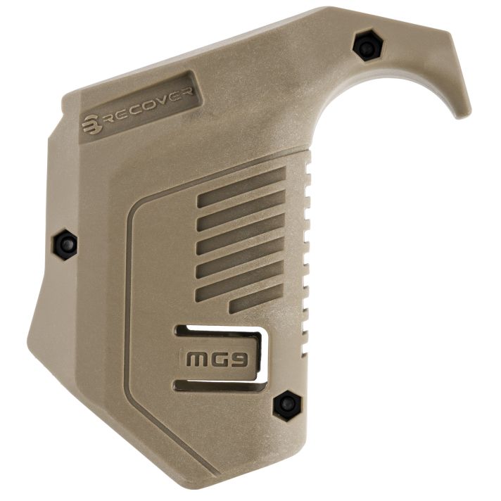Recover Tactical MG9-02 Angled Mag PouchTan Polymer, Picatinny Rail Mount, Compatible w/ Glock