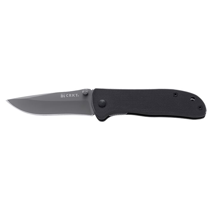 CRKT 6450K Drifter2.88" Folding Plain Gray TiCN 8Cr14MoV SS Blade/Black G10 Handle Includes Pocket Clip