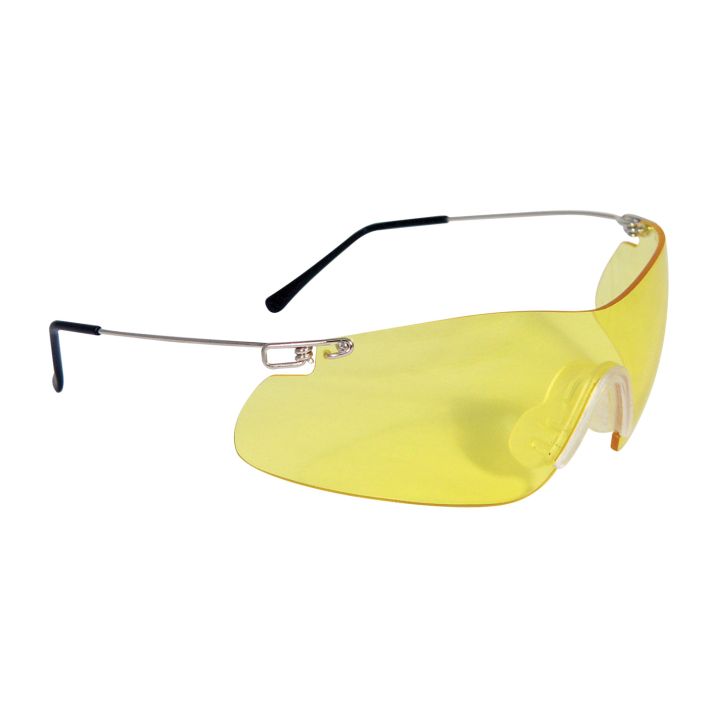 Radians CP5740CS Clay Pro Shooting Glasses Adult Amber Lens Wraparound Silver Frame