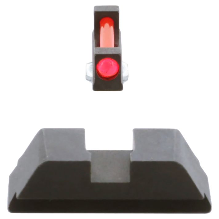AmeriGlo GFT113 Range Series Sight Set for GlockRed Fiber Optic Front Sight-Black Rear Sight