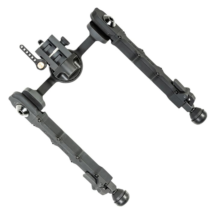 Accu-Tac FCSRBG200 FC-5 G2 Bipod made of Black Hardcoat Anodized Aluminum with Picatinny Attachment, Steel Feet & 6"-10.60" Vertical Adjustment