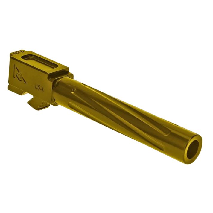 Rival Arms RA20G103E Precision V1 Drop-In Barrel 9mm Luger 4.49" Gold PVD Finish 416R Stainless Steel Material for Glock 17 Gen5