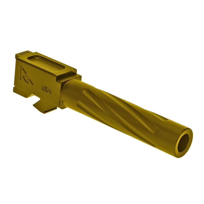 Rival Arms RA20G201E Precision V1 Drop-In Barrel 9mm Luger 4.02" Gold PVD Finish 416R Stainless Steel Material for Glock 19 Gen3-4