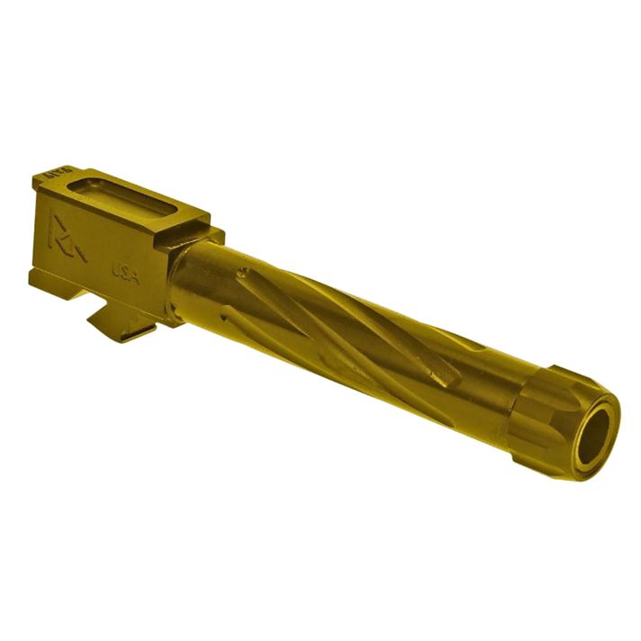 Rival Arms RA20G202E Precision V1 Drop-In Barrel 9mm Luger 4.02" Gold PVD Finish 416R Stainless Steel Material with Threading for Glock 19 Gen3-4