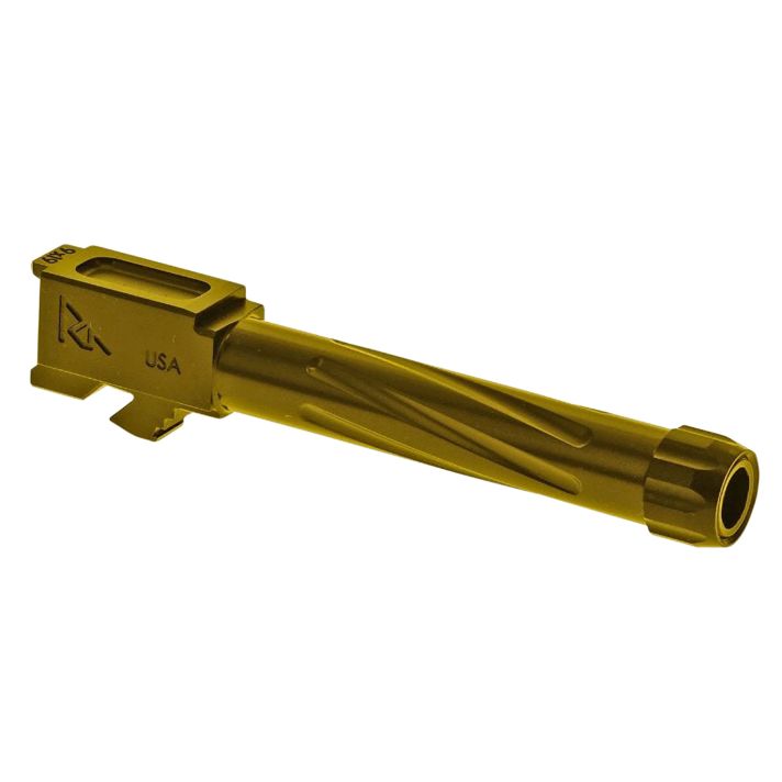 Rival Arms RA20G204E Precision V1 Drop-In Barrel 9mm Luger 4.02" Gold PVD Finish 416R Stainless Steel Material with Threading for Glock 19 Gen5