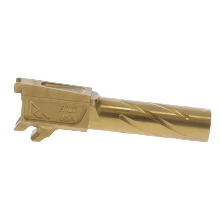 Rival Arms RA20P001E Precision Drop-In Barrel 9mm Luger 3.10" Gold PVD Finish 4340H Steel Material for Sig P365