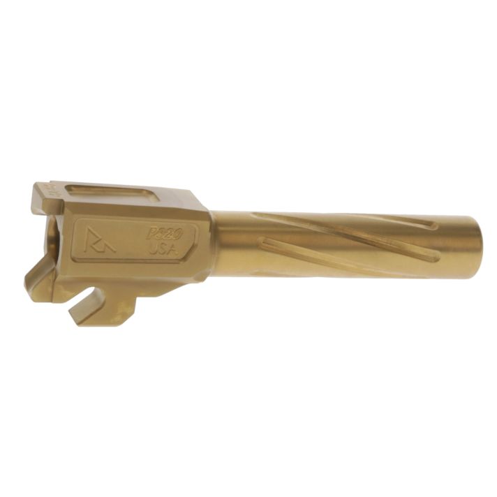 Rival Arms RA20P301E Precision Drop-In Barrel 9mm Luger 3.90" Gold PVD Finish4340H Steel Material for Sig P320 Carry
