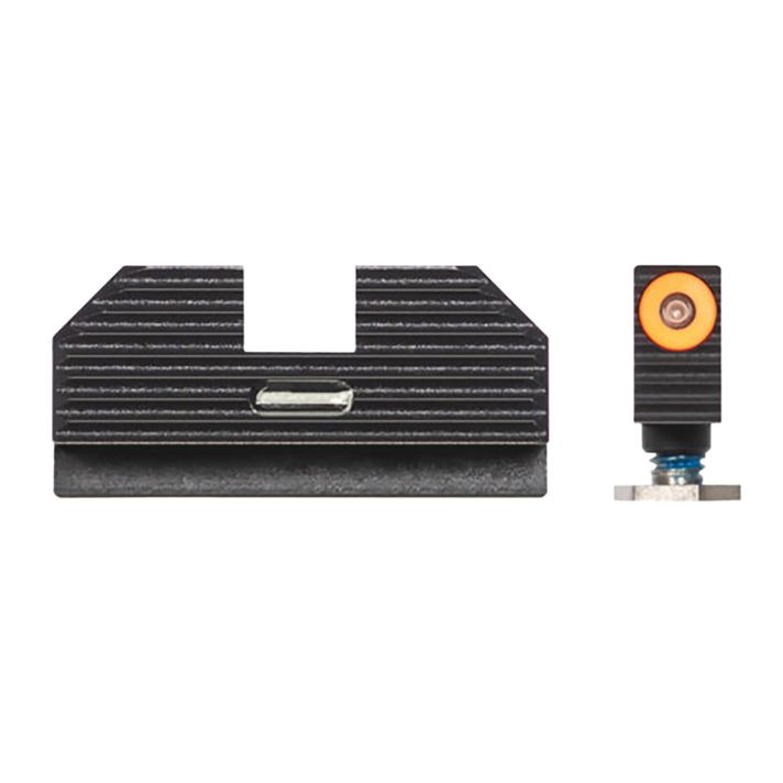 Night Fision GLK001010OGXG Official Costa Ludus Night SightsGreen Tritium Orange Outline Front Sight-Green Tritium Bar Rear Sight Glock 17/17L/17MOS/19
