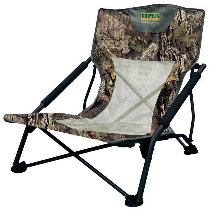 Primos PS6009 Wingman Turkey ChairMossy Oak Break Up Camo & Mesh, Steel Frame Holds Up To 300 lbs., Attached Shoulder Strap