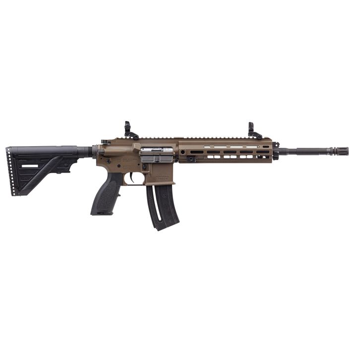 HK 81000528 HK 416Sports South Exclusive 22 LR 20+1 16.10" Black Steel Threaded Barrel Aluminum w/M-LOK & Picatinny Rail Flat Dark Earth Aluminum Receiver Black Retractable Stock Right Hand