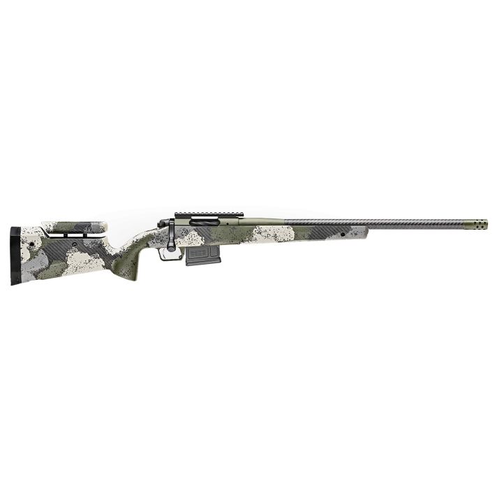 Springfield Armory BAW92265CMCFGA 2020 WayPoint6.5 Creedmoor 5+1 22" CF Evergreen Camo Hybrid Profile w/Adj Cheek Comb & M-LOK Stock Mil-Spec Green Cerakote Right Hand