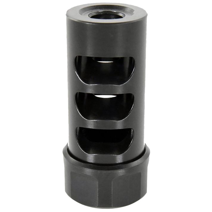 American Precision Arms G2M1230N Gen 2 Micro Bastard Self Timing Brake Black Nitride Stainless Steel with 1/2"-28 tpi Threads, 1.86" OAL, & .750" Diameter for 30 Cal AR-Platform & Hunting Rifles