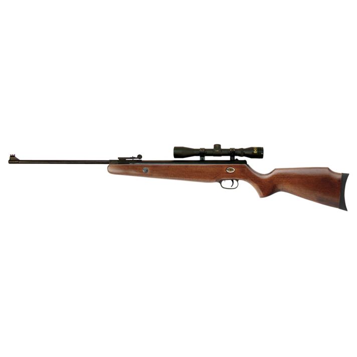 Beeman 1051 Teton Combo Spring Piston 177 Pellet Black Rec/Barrel Hardwood Stock Includes 4x32mm Scope