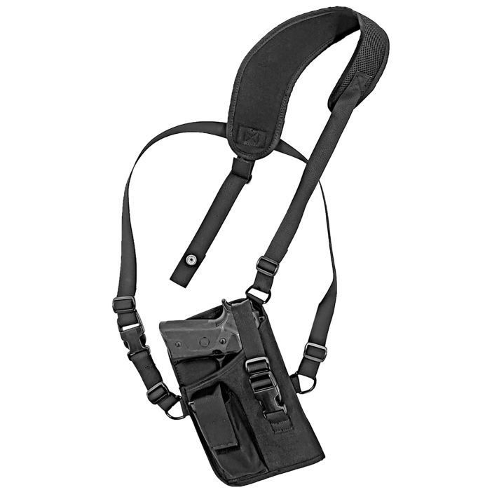 GrovTec US Inc GTHL15105R Trail PackShoulder Black Nylon Harness Fits Large Semi-Auto Fits 4.50-5" Barrel Right Hand
