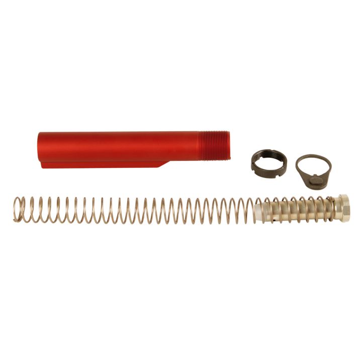 LBE Unlimited MILBUFKTRED Mil-Spec Buffer Tube Kit6 Position AR-15 Red