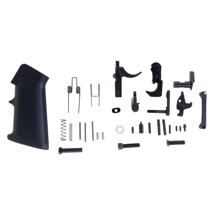 LBE Unlimited AR15LPKT Complete Lower Parts Kitw/Pistol Grip & Trigger Guard AR-15 Black