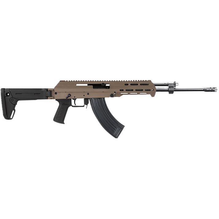 M+M Industries M10XZSHFDE M10X7.62x39mm 30+1 16.50" Barrel w/Muzzle Brake, 5 Position Side Folding Collapsible Stock, Black Magpul SL Grip, Short Handguard Optics Ready