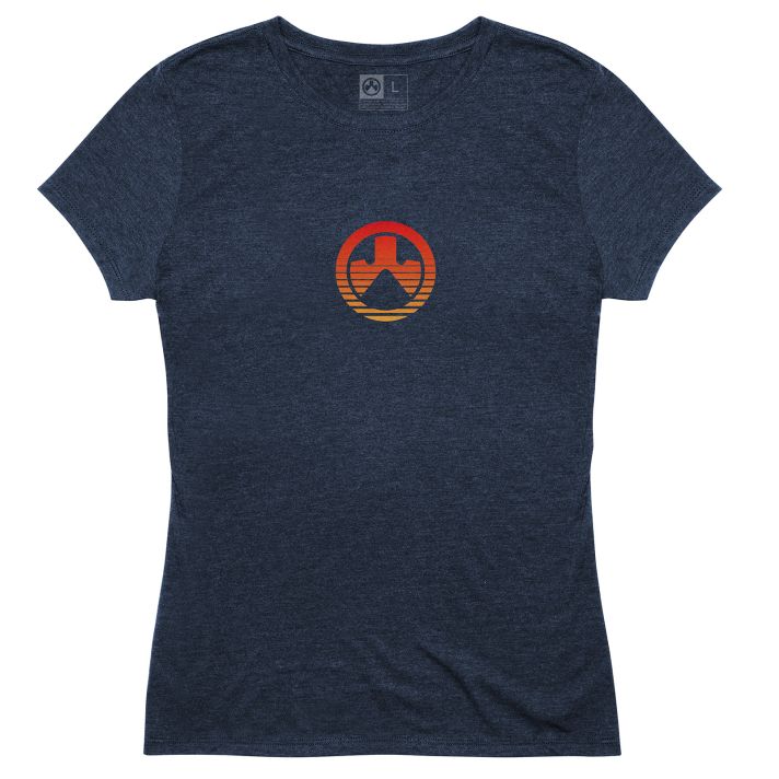 Magpul MAG1185-411-S Sun's Out Women's Navy Heather Cotton/Polyester Short Sleeve Small