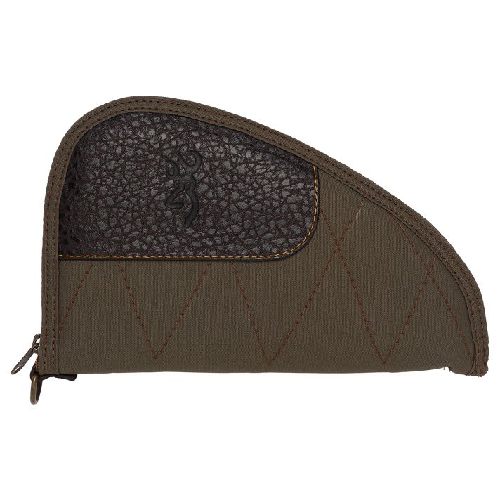 Browning 1435048411 Laredo Pistol Rug 11" Long Olive w/ Brown Accents Canvas/Leather Holds Handgun