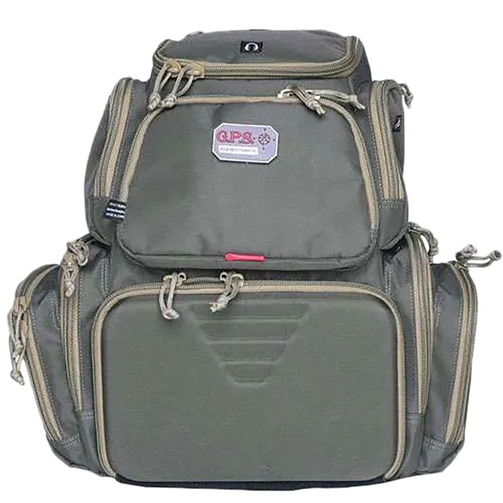GPS Bags 1711BPRK Handgunner Backpack Rifle Green Holds 4 Handguns