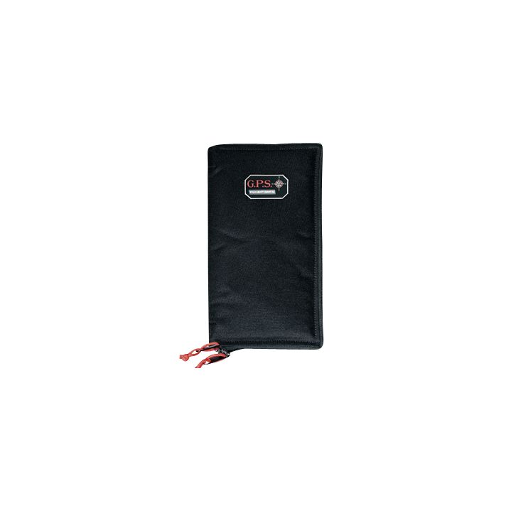 GPS Bags GPS865PS Pistol SleeveMedium Black Nylon with Locking Zippers & Thin Design Holds 1 Handgun