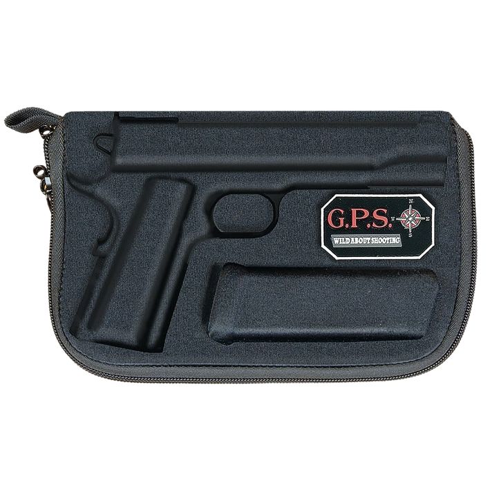 GPS Bags 907PC Custom Moldedw/ Lockable Zippers Internal Mag Holder & Black Finish for Glock 17/19/22/23/26/27