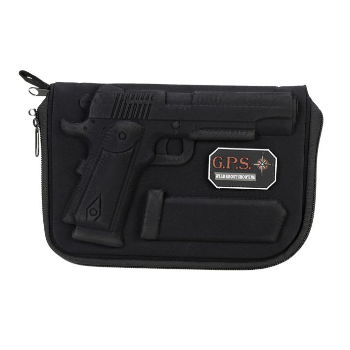 GPS Bags 908PC Custom Moldedw/ Lockable Zippers Internal Mag Holder & Black Finish for 1911 & Similar Clones