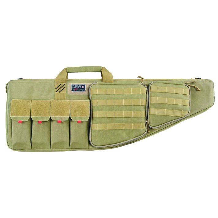 GPS Bags T35ART Tactical AR Case 35" Tan 1000D Nylon with Mag & Storage Pockets, Lockable Zippers, External Handgun Pocket & DuPont Teflon Coating