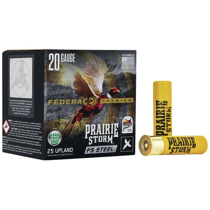 Federal PFSX207FS4 Premium Prairie Storm FS 20Gauge 3" 7/8oz 4Shot 25 Per Box/10 Case