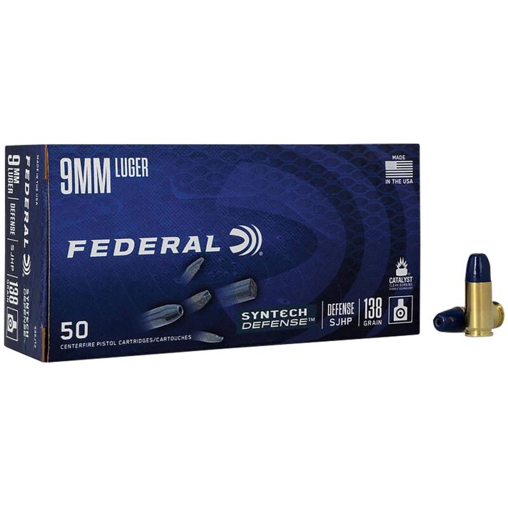 Federal S9SJT2 Syntech Defense 9mmLuger 138gr Segmented Jacketed Hollow Point 50 Per Box/10 Case