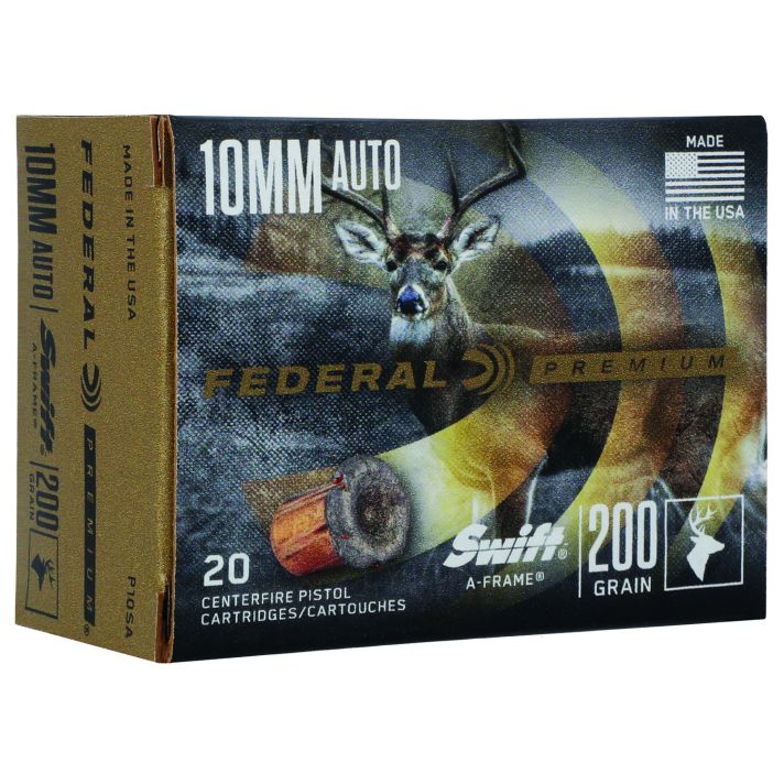 Federal P10SA Premium10mmAuto 200gr Swift A Frame 20 Per Box/10 Case