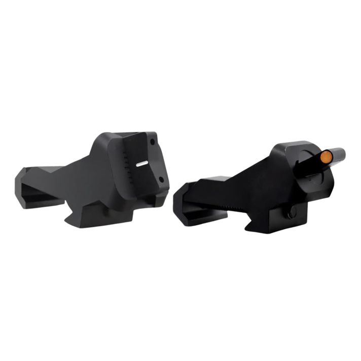 XS Sights AR00081N XTI2 45 Degree Offset BUIS Non-Tritium SetBlack Orange Front White Stripe Rear for AR-15