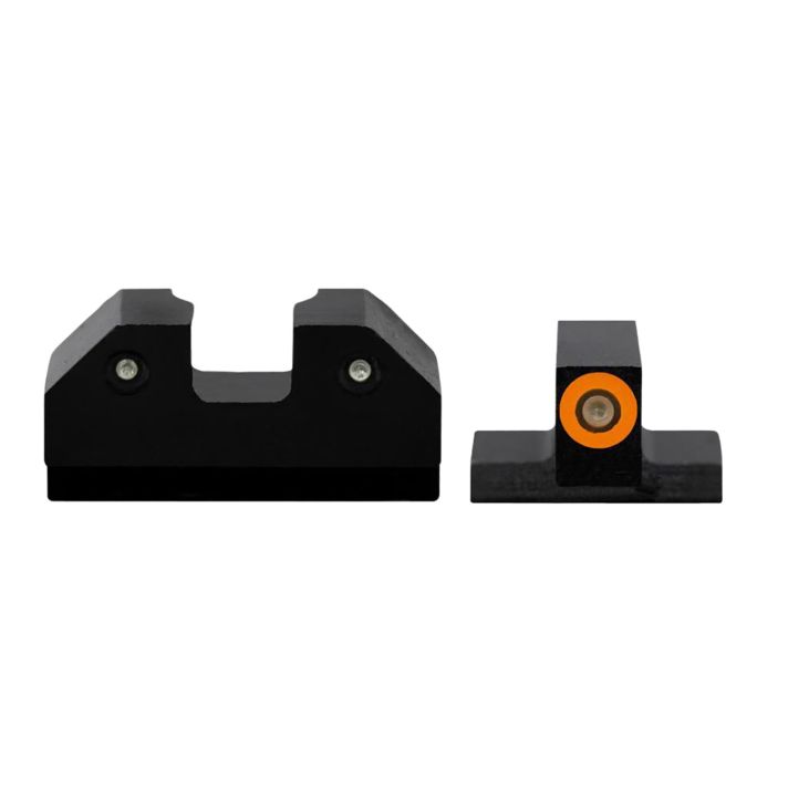 XS Sights CKR002P6N R3D Night Sights- CanikBlack | Green Tritium OrangeOutline Front Sight Green TritiumRear Sight