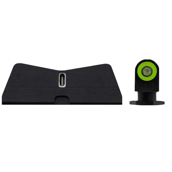 XS Sights GL0009S6G DXT2 Standard Dot Night Sights fit GlockBlack | Green Tritium Green Outline Front Sight Green Tritium White Outline Bar Rear Sight
